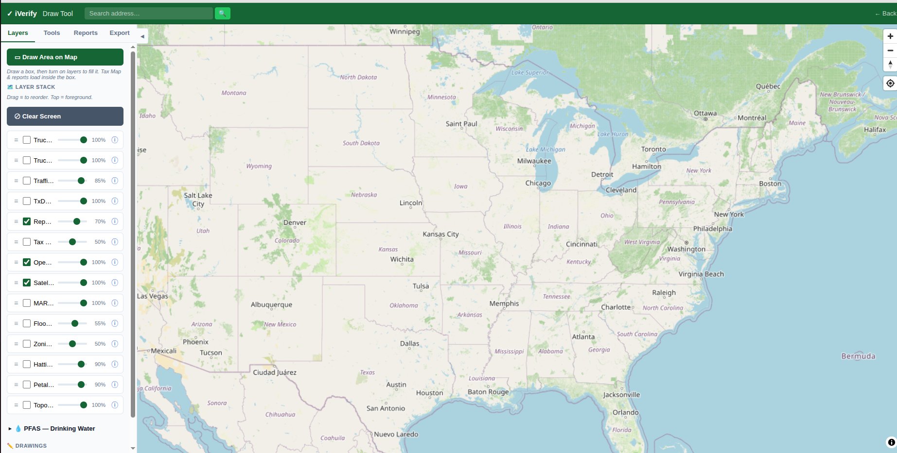 iVerify national coverage map